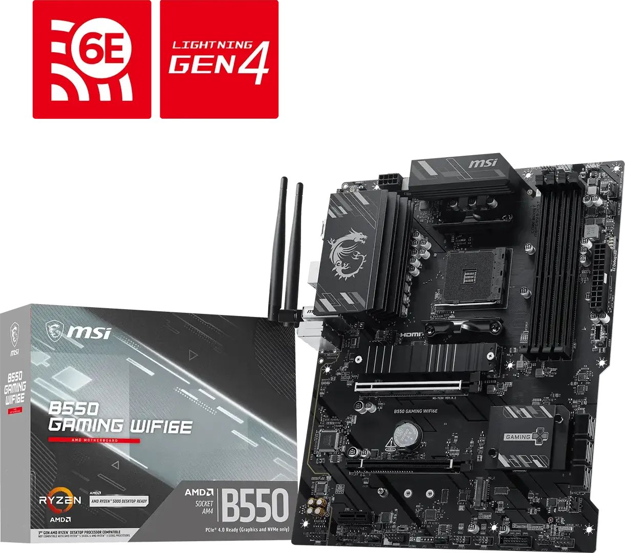 MSI B550 Gaming WIFI6E /AMD B550/DDR4/SATA3/M
