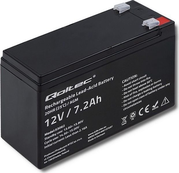 Qoltec  AGM 12V 7.2Ah max