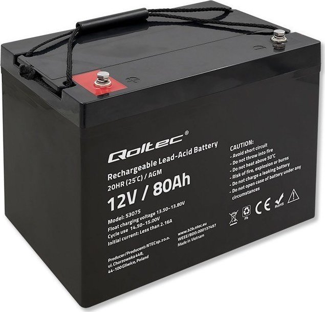 Qoltec AGM | 12V | 80Ah