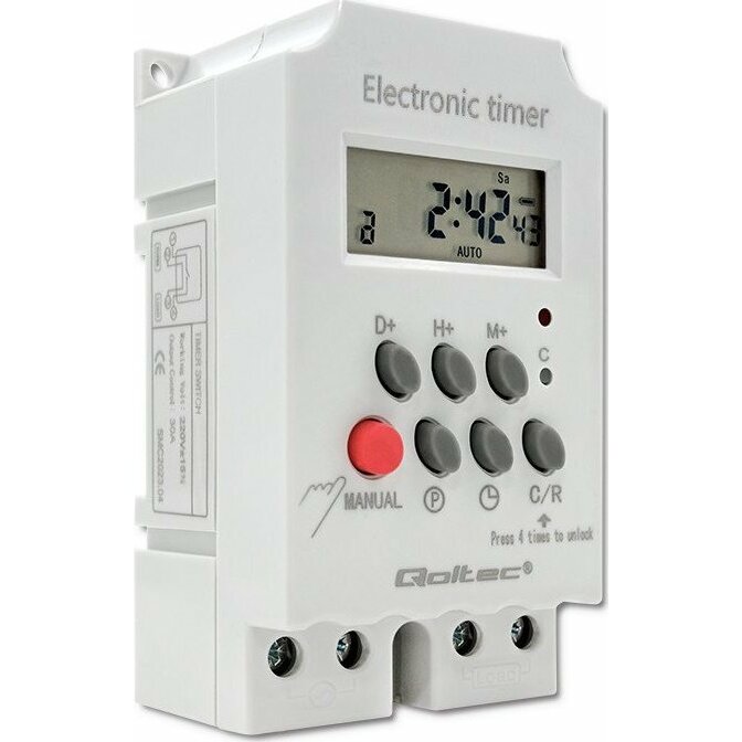 Qoltec Elektroczniczny programator szynę DIN PC0629