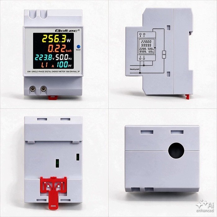 Qoltec Jedno  zuycia energiiszyn DIN |