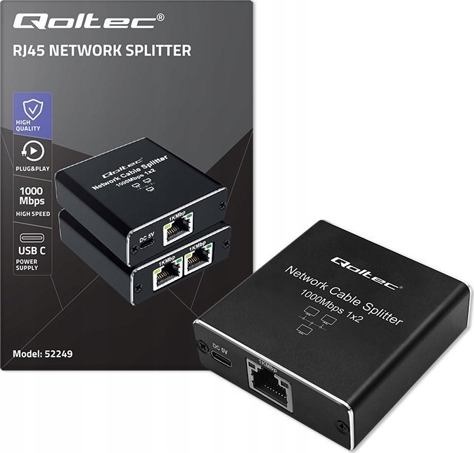 Qoltec  Splitter mini SWITCH 1x2 port