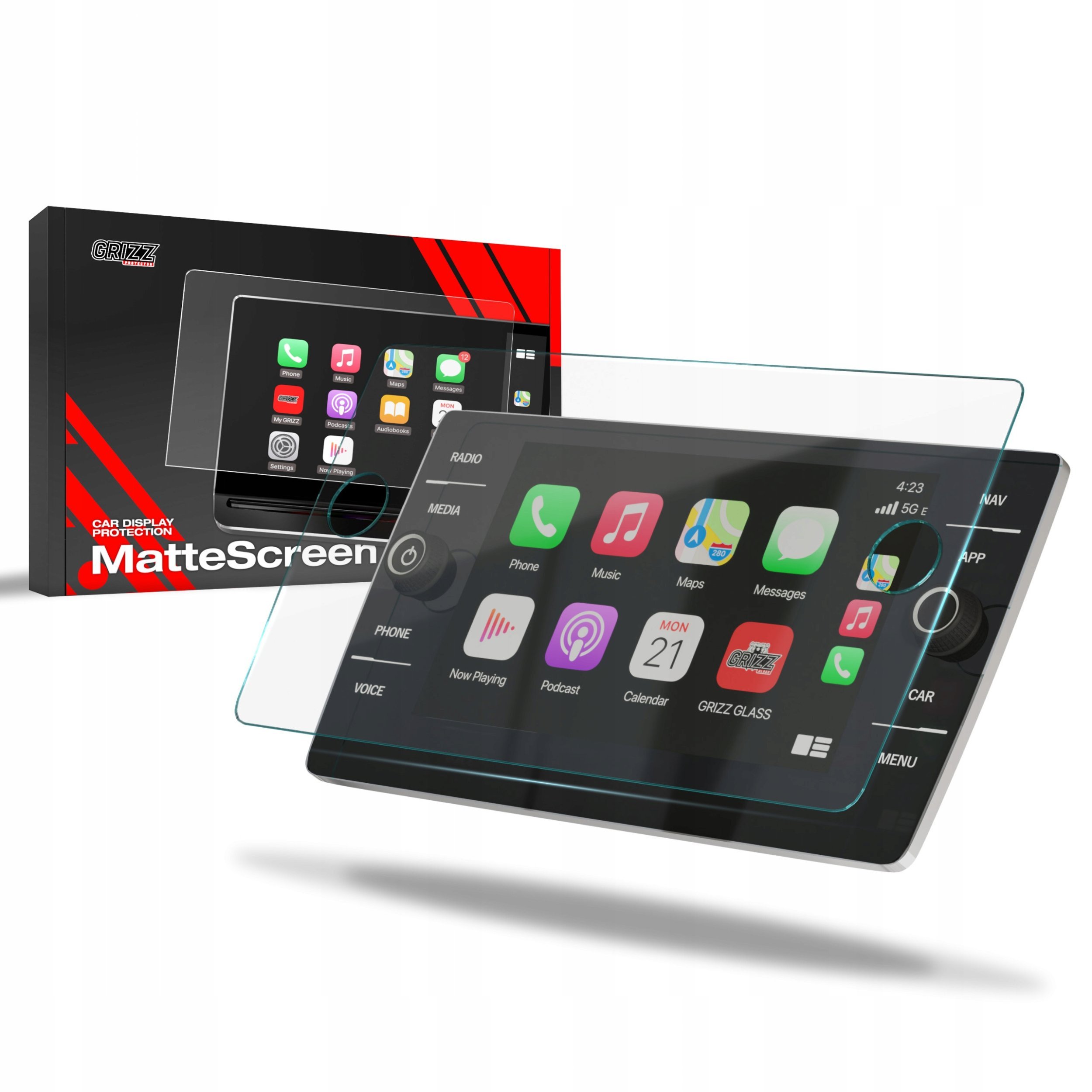 Radio  GrizzGlass  matowa CarDisplay Protection do