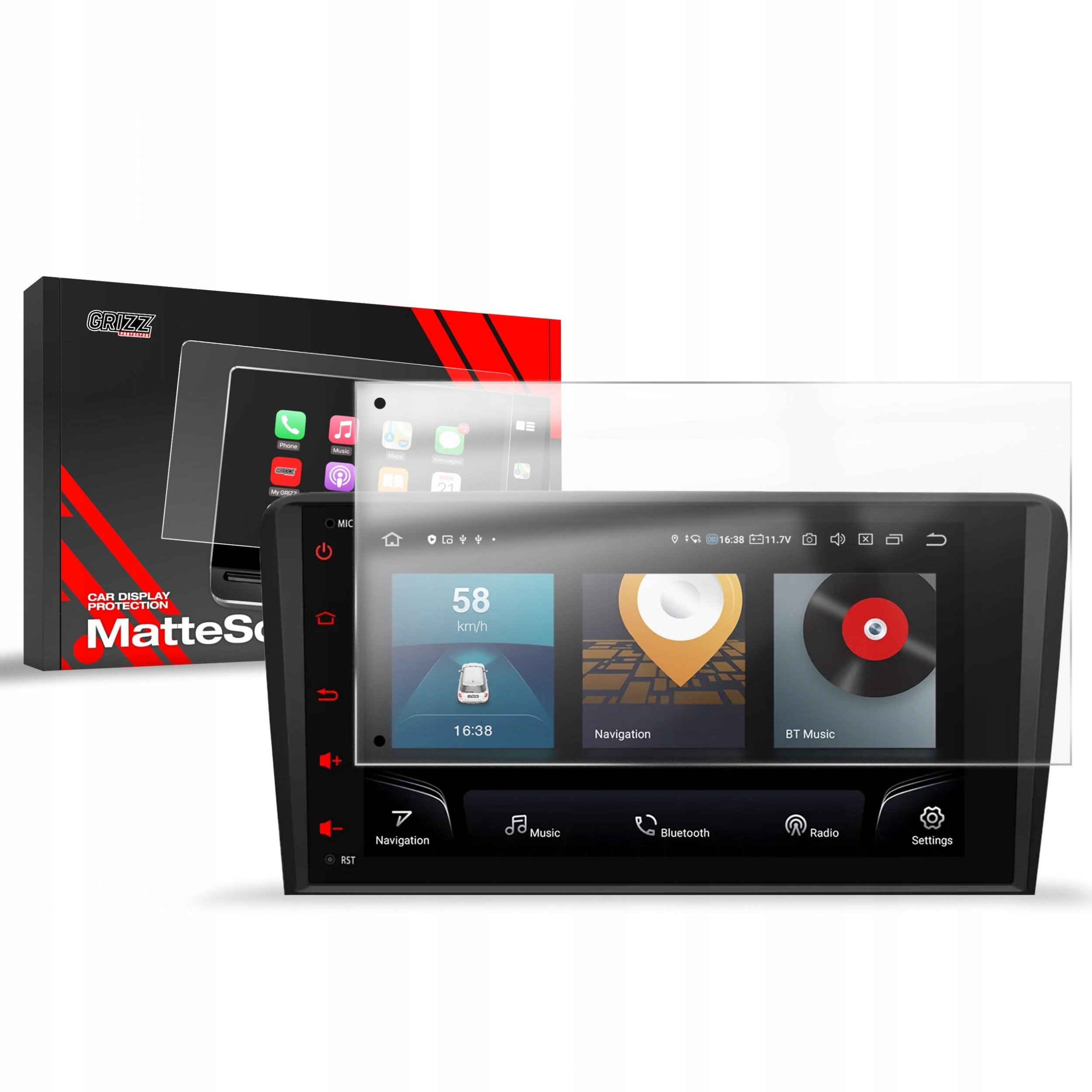 Radio  GrizzGlass  matowa GrizzGlass CarDisplay Protection