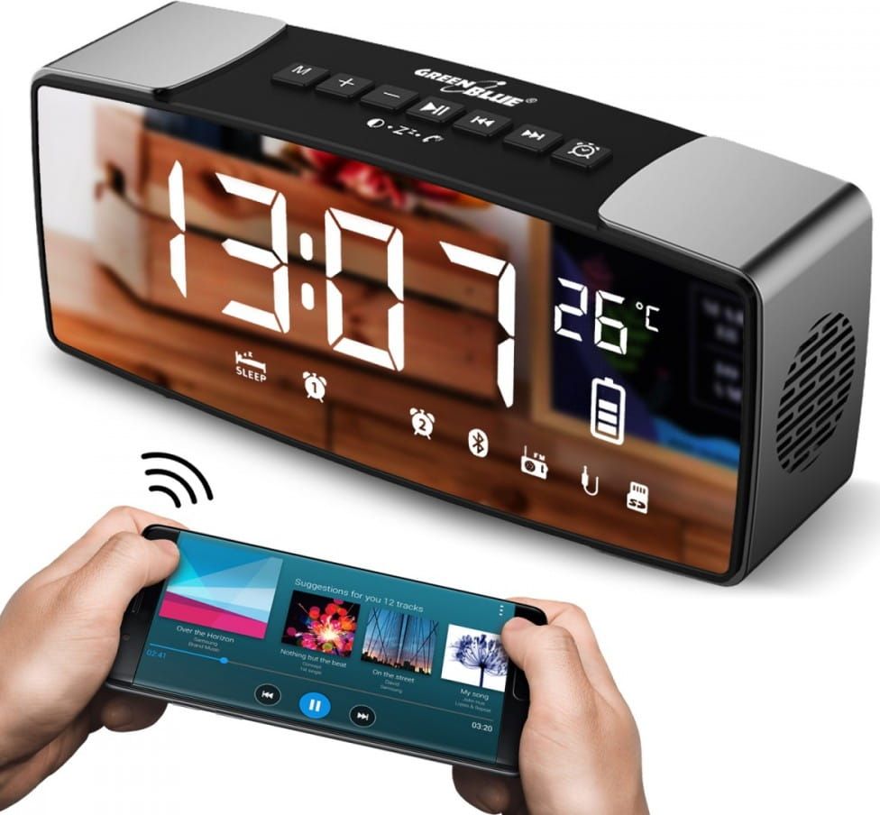 Radiobudzik GreenBlue Bluetooth 4.2 FM