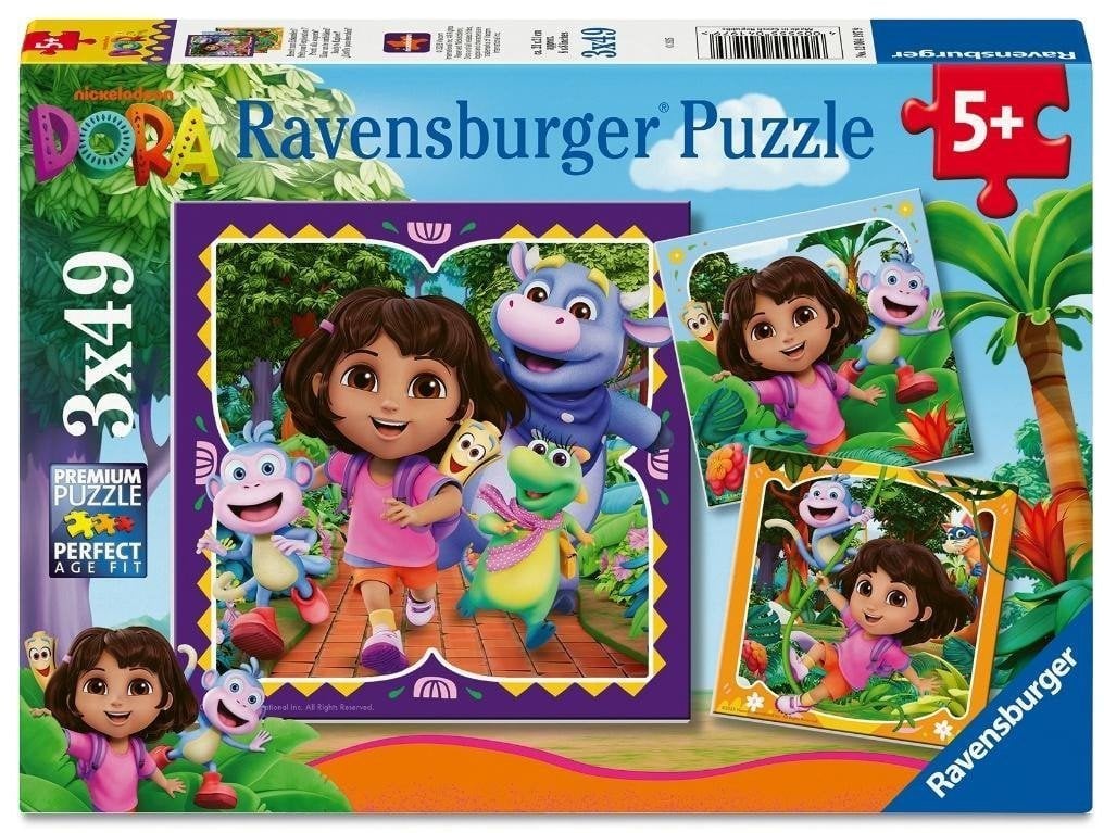 Ravensburger Puzzle  2D: Dora 3x49el |
