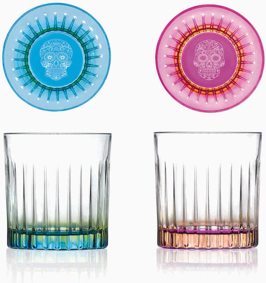 RCR SET OF GLASSES WITH SKULL