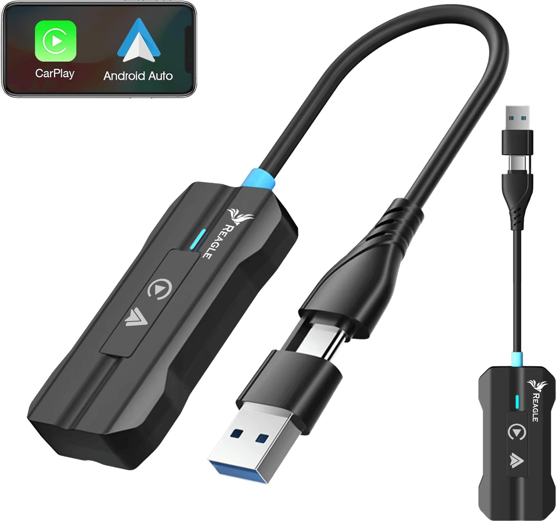 Reagle BEZPRZEWODOWY CARPLAY ANDROID AUTO ADAPTER
