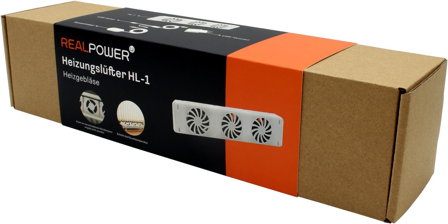 REALPOWER Heizungslüfter HL-1,Lüfter 3 Ventilatoren