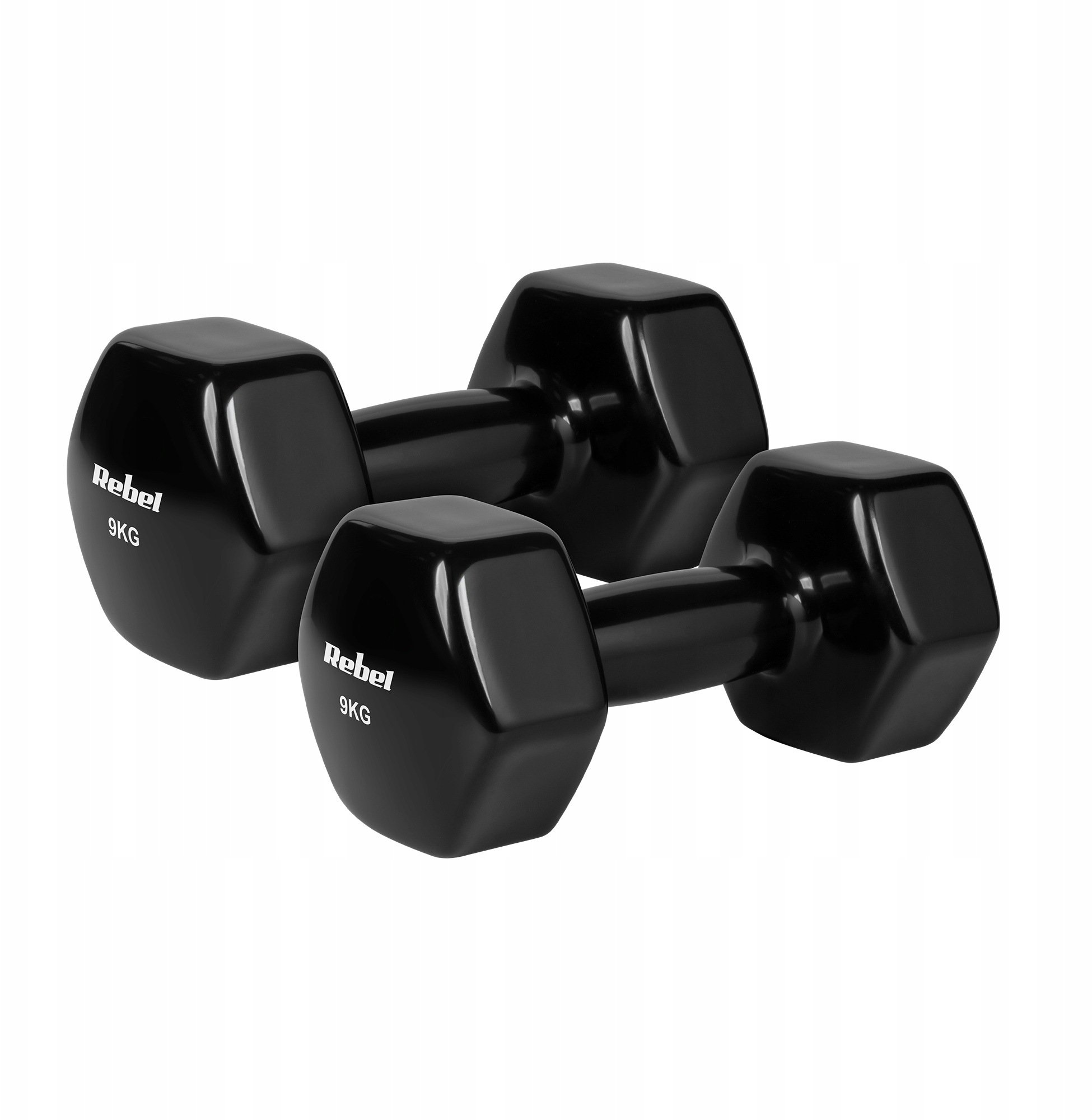 Rebel Hantelki żeliwne winylowe HEX 2x9kg