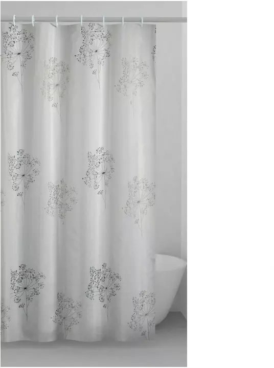 Ridder SHOWER CURTAIN TEXT LACE 180X200CM