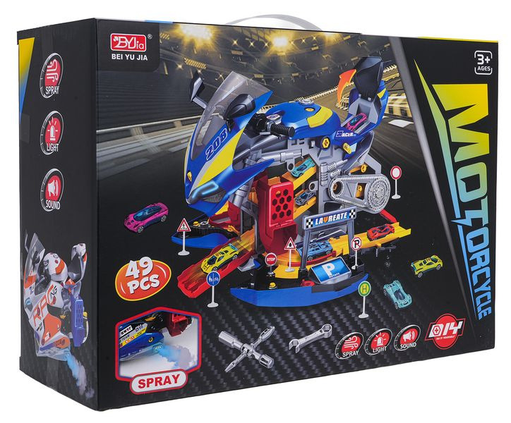 RoGer Mega Parking Motorcycle Rotaļu |