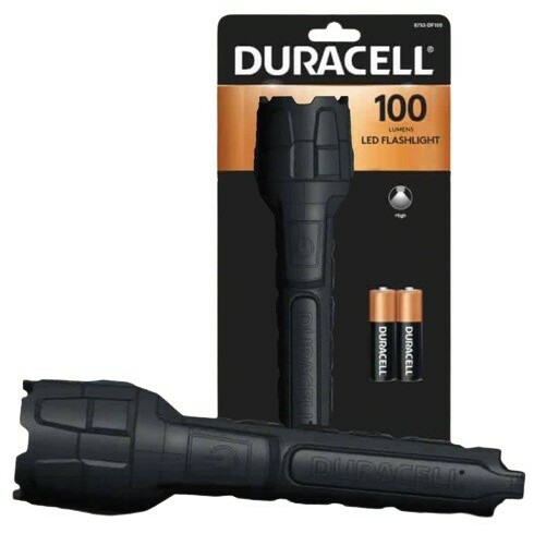 Duracell Rubber flashlight 100 LM 2AA