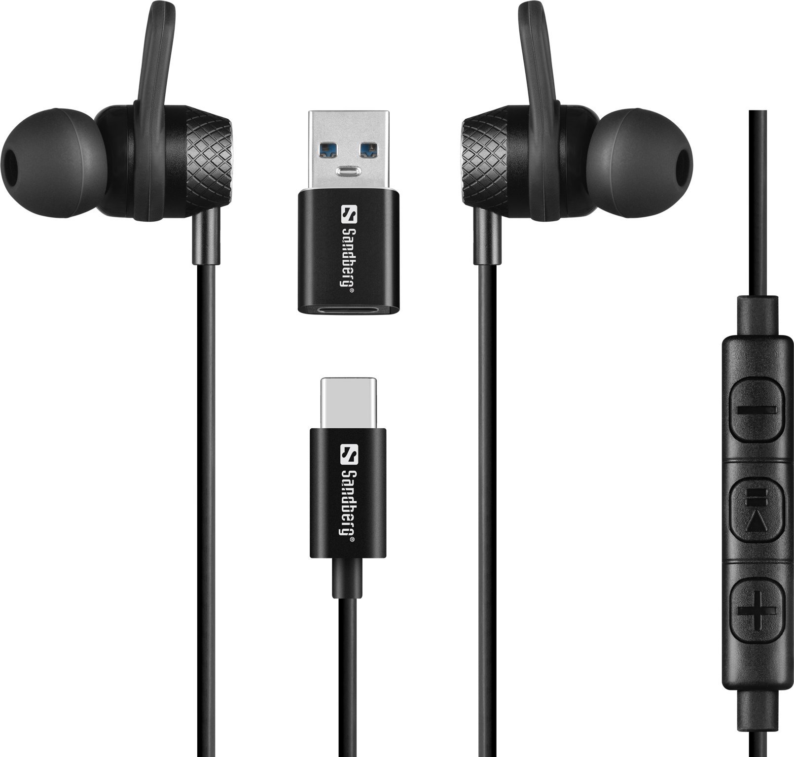SANDBERG USB-C/A In-Earset with Line-Mic |