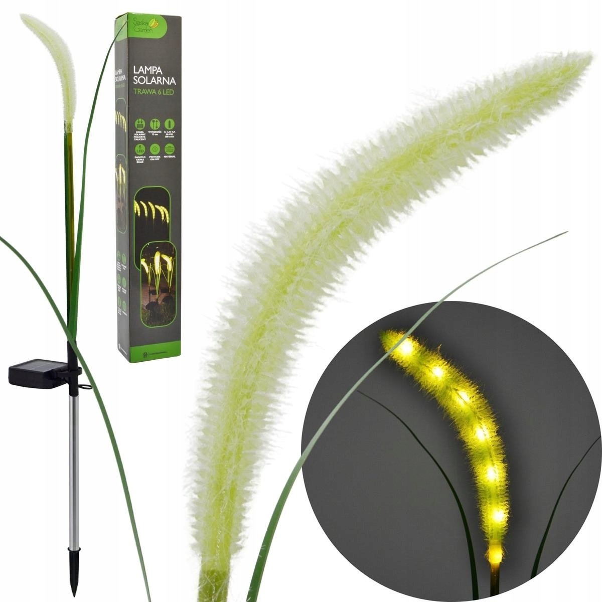 Saska Garden LAMPA SOLARNA TRAWA 6