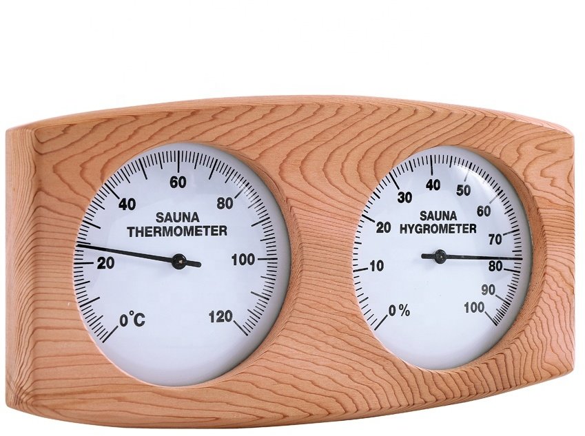 Sauna THERMOMETER WITH HYGROMETER | AP-030BW