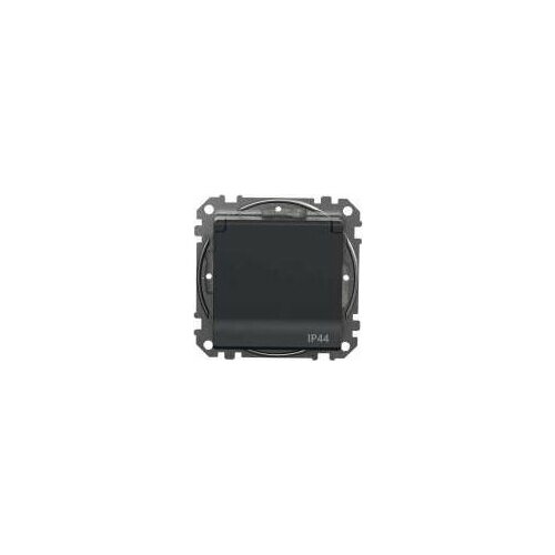 Schneider Electric Bryzgoszczelne Schuko Ip44  Antracyt
