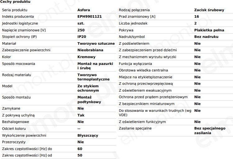 Schneider Electric  instalacyjne Asfora  schuko  (EPH9901121)