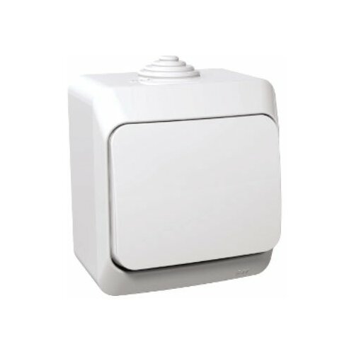 Schneider SOCKET SINGLE IP44 WHITE CEDAR+