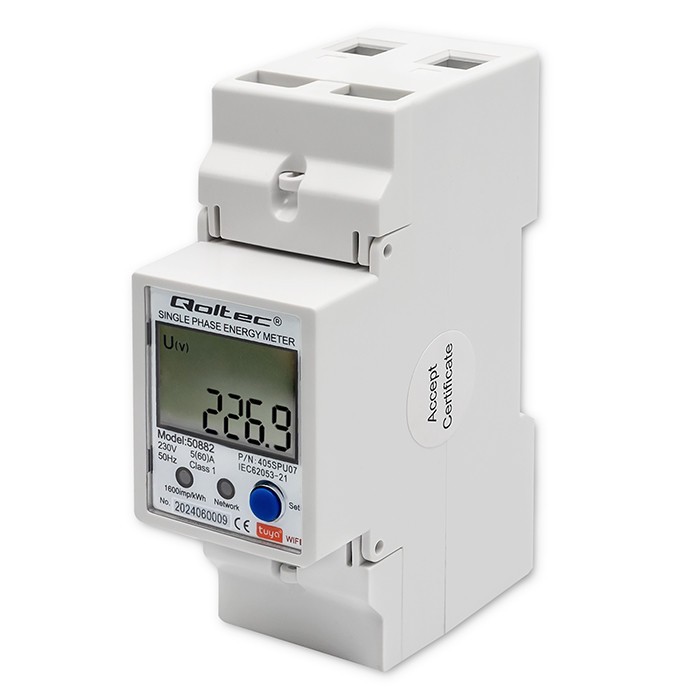 Qoltec Single phase meter for DIN