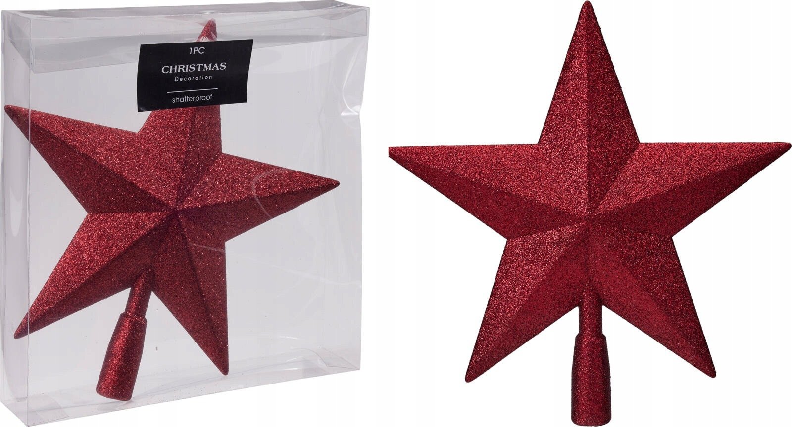 Skrzynkazdrewna z Tree topper plastic star