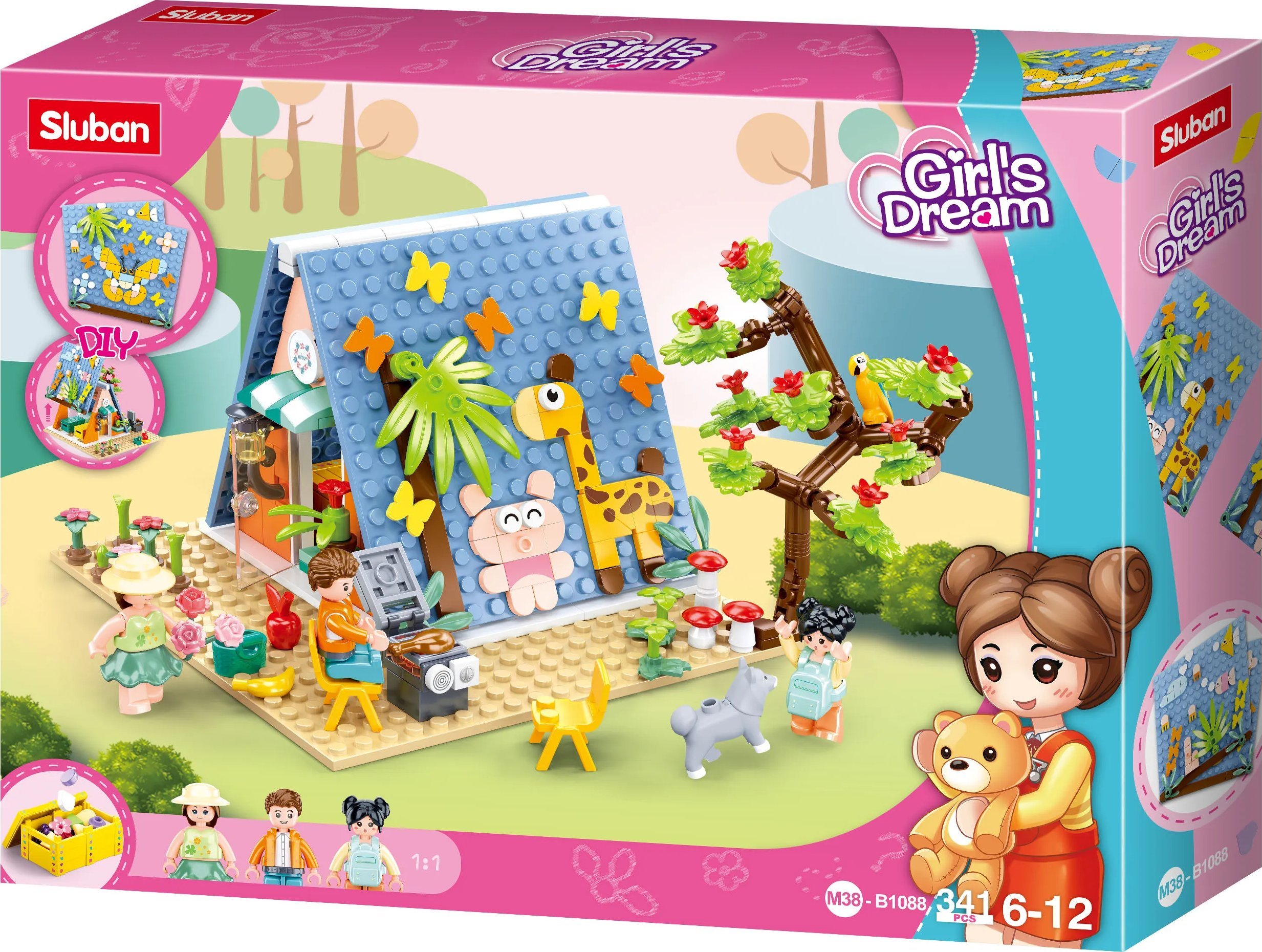 Sluban TOY CONSTRUCTOR CAMP 341PCS M38-B1088