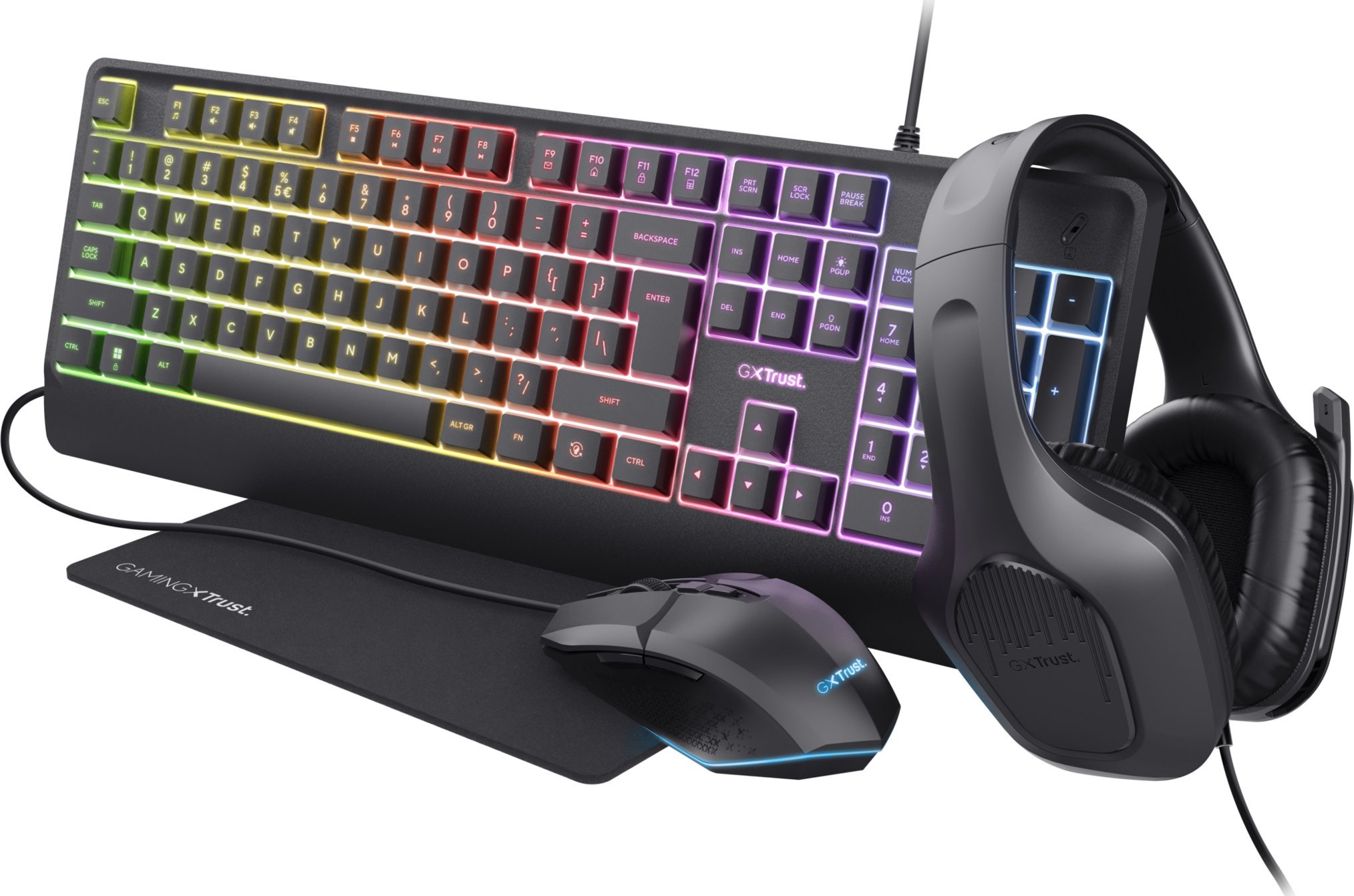 KEYBOARD +MOUSE GXT792 QUADROX/4-IN-1 BUNDLE ENG