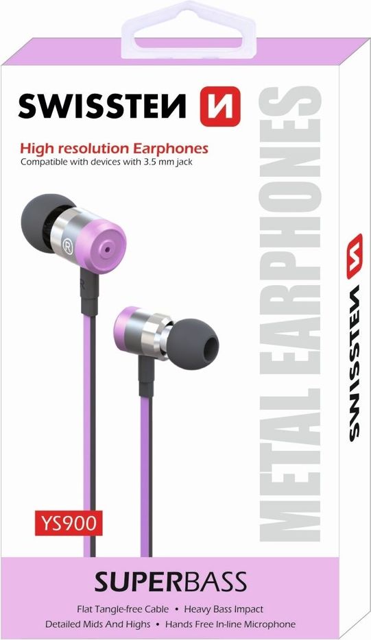 Swissten SuperBass Earbuds Metal YS900 Stereo