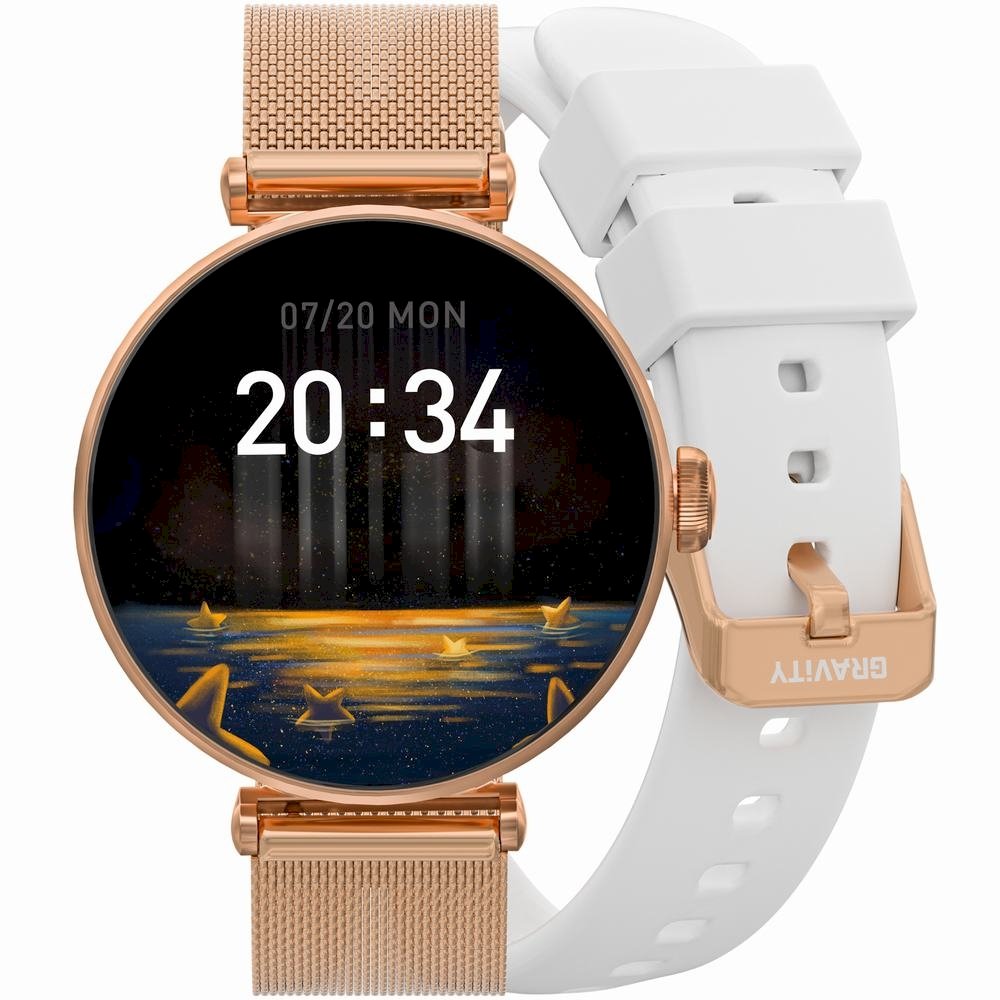 Smartwatch Gravity Viedpulkstenis / rožu zelts