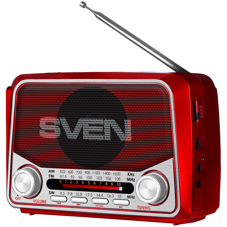 SVEN Speaker SRP-150, red (3W, Bluetooth