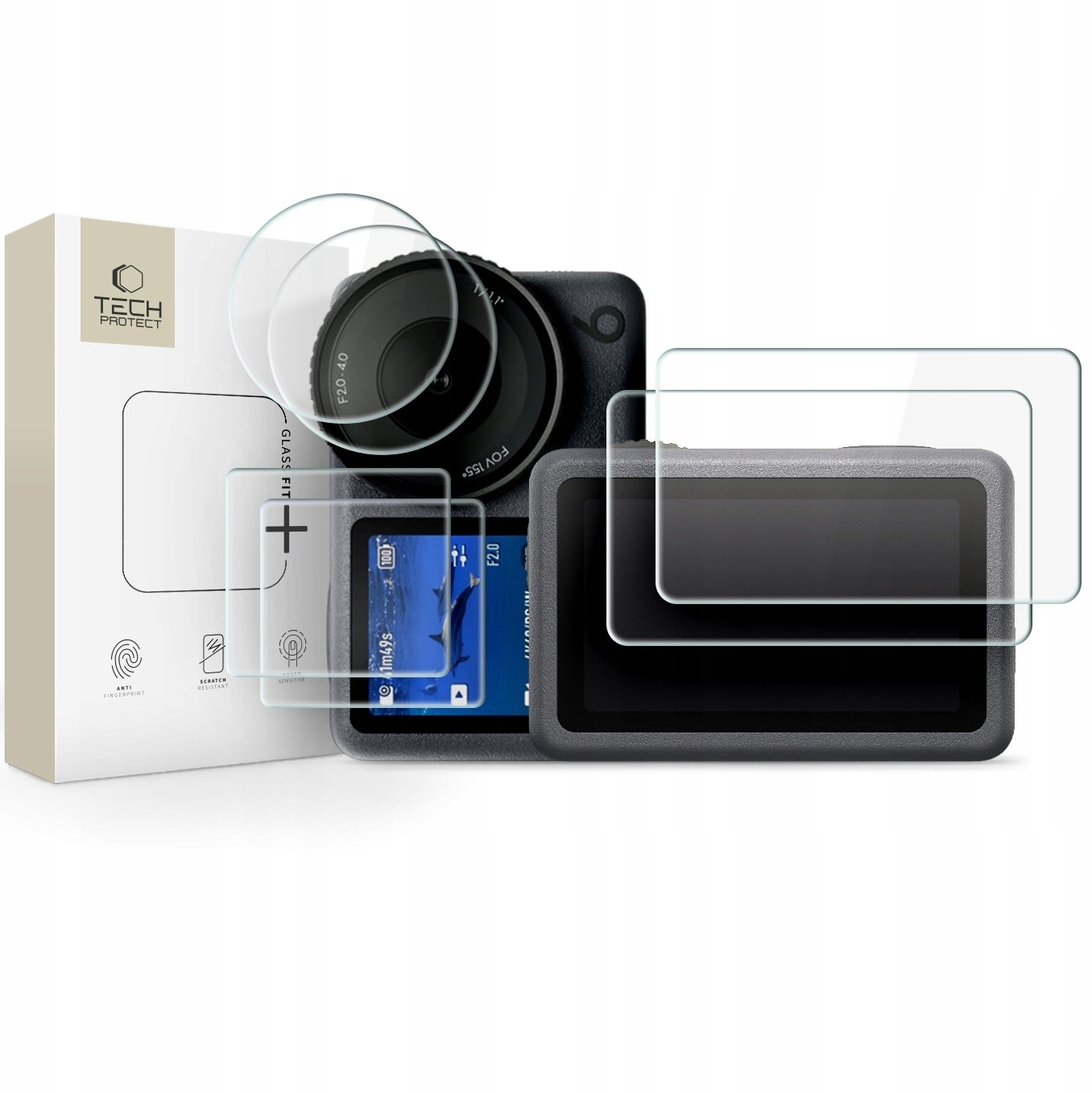 Spigen  hartowane Tech-Protect Glass Fit+ 2-SET