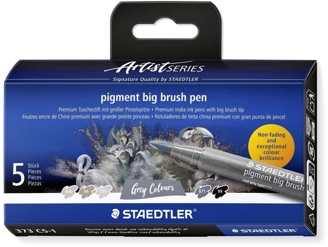 Staedtler Pigment big brush pen Grey