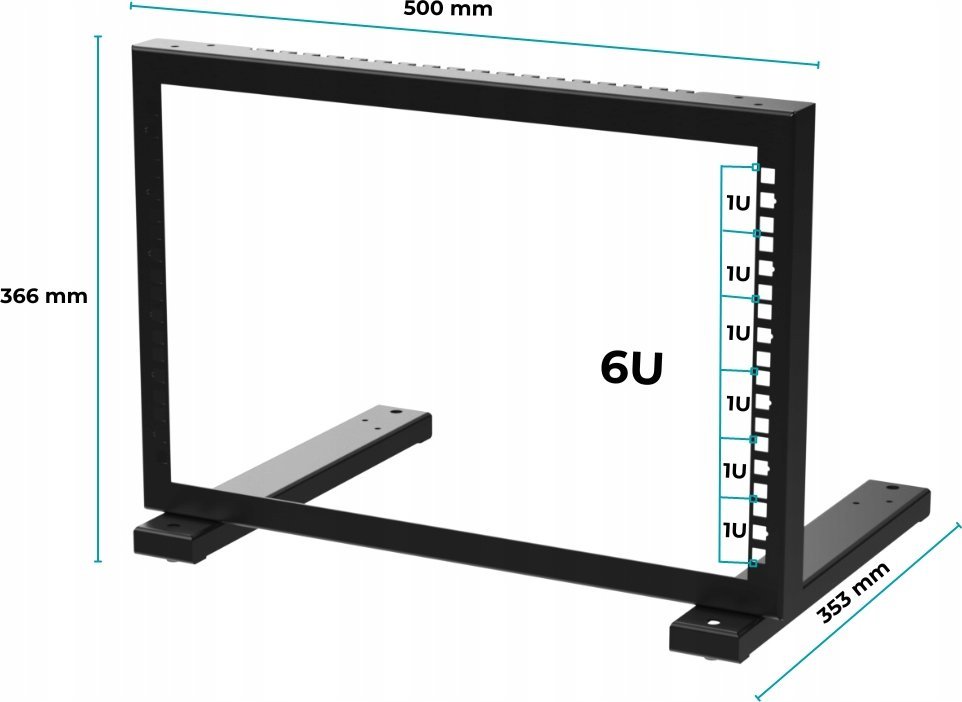 STALFLEX  RACK STR19-6U-B STALFLEX | STR19-6U-B