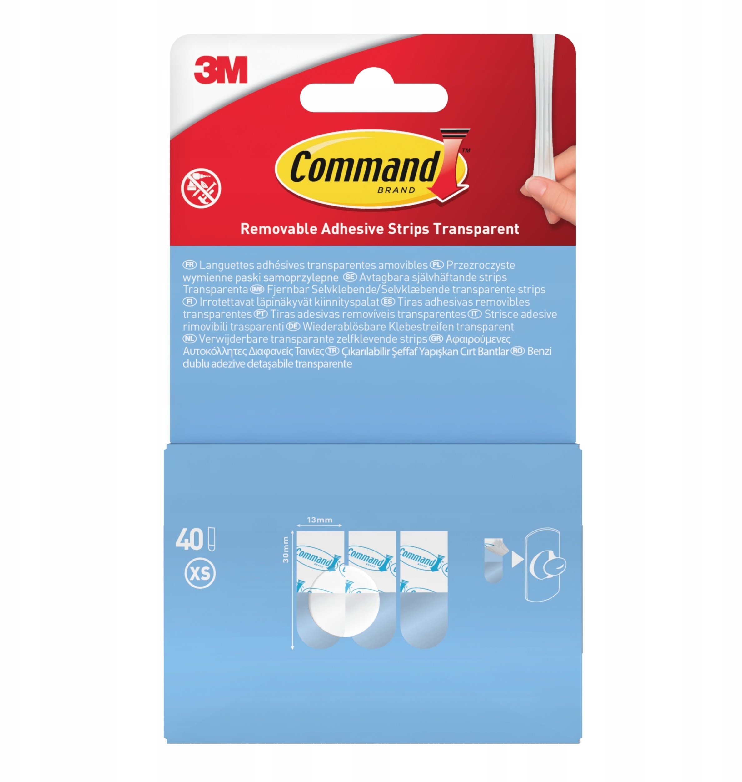 Staples samoprzylepne COMMAND™ (17020), wymienne, mini