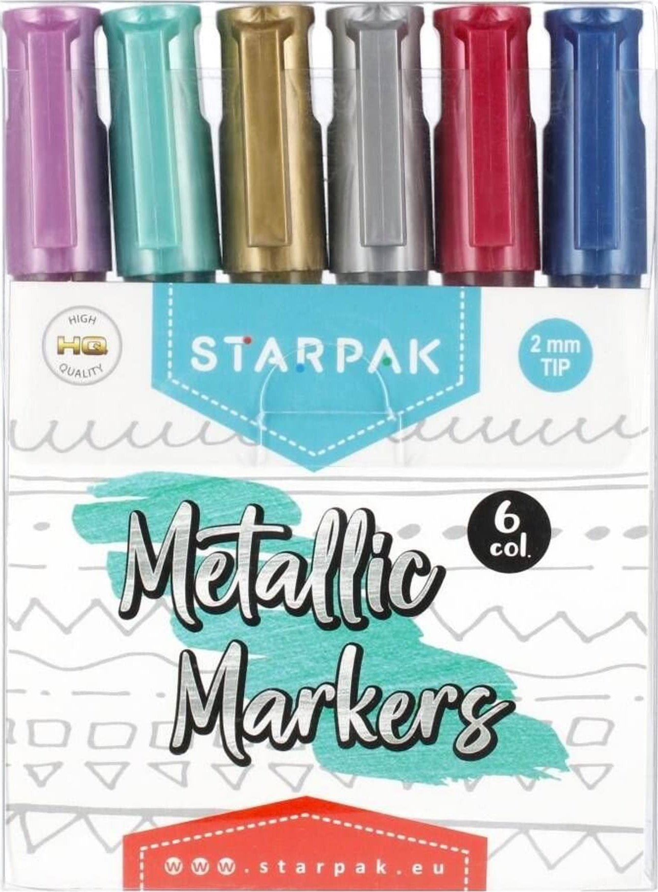 Starpak MARKER METALC 6OKR STK WB