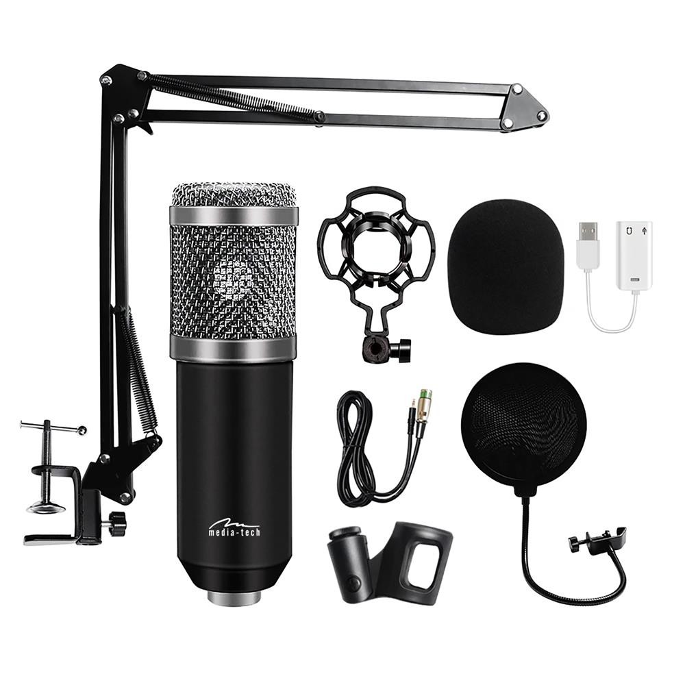 Media tech Microphone with accessories kit