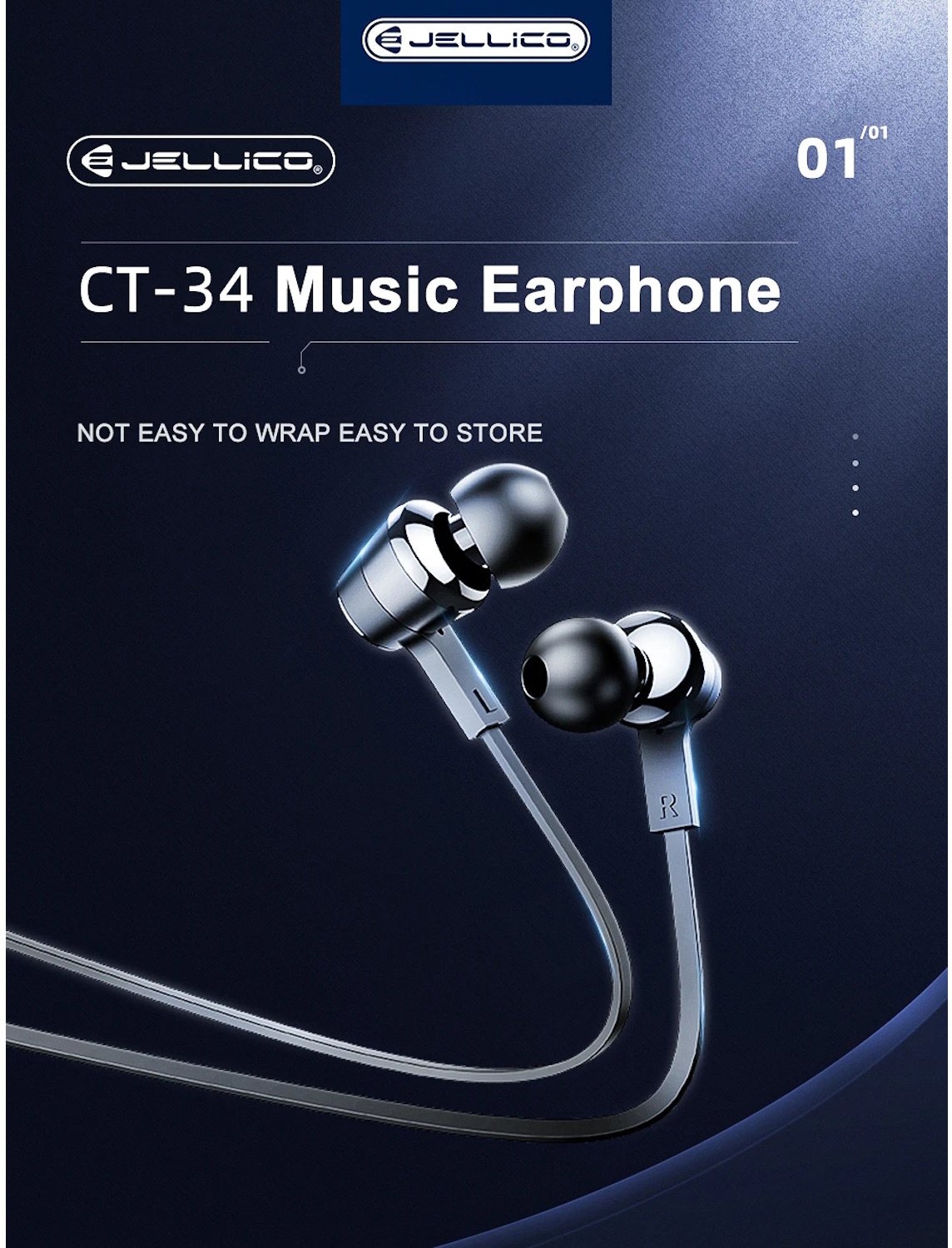Jellico Przewodowe CT-34 Universal In-Ear Headset