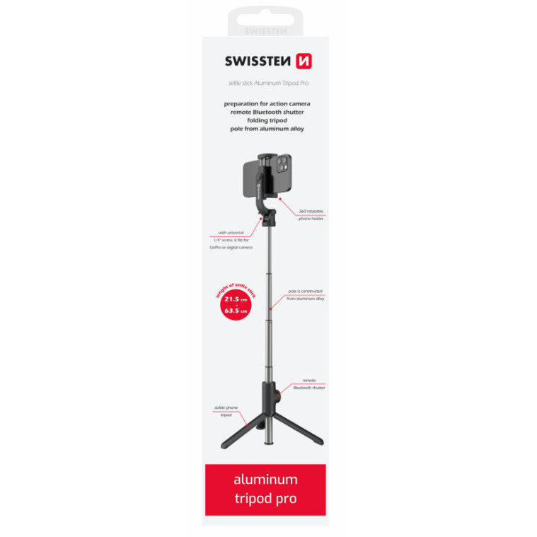 Swissten Swissten Bluetooth Selfie Stick Aluminium