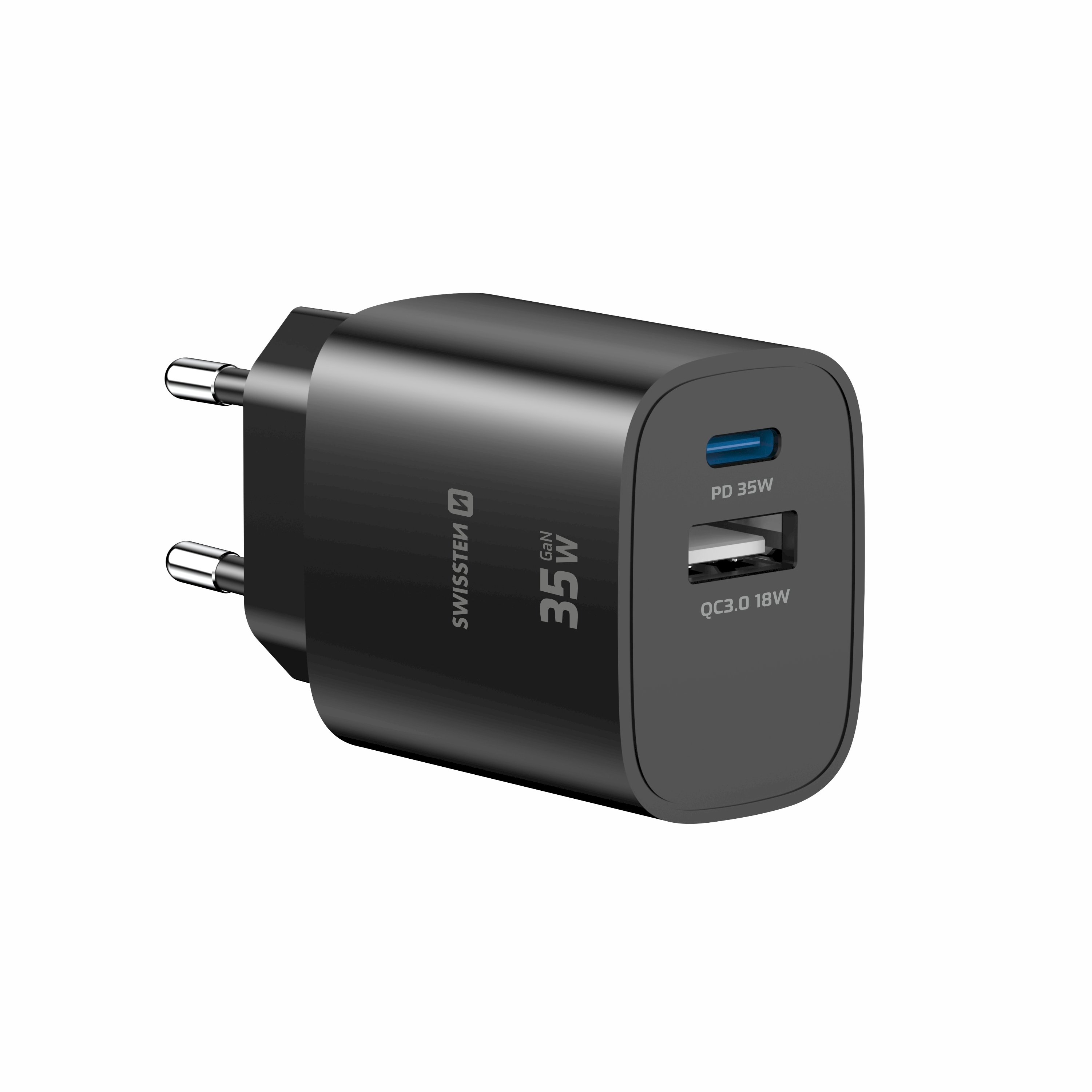 Swissten Edge GaN 1x USB-A 1x