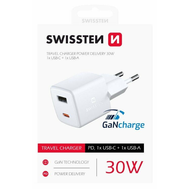 Swissten Mini Gan Travel Charger GaN