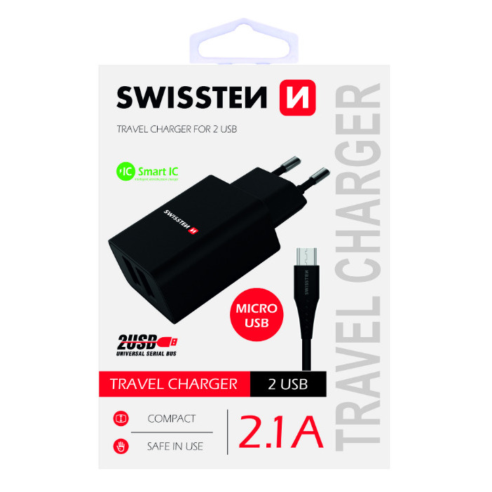 Swissten 2x USB-A 2.1 A