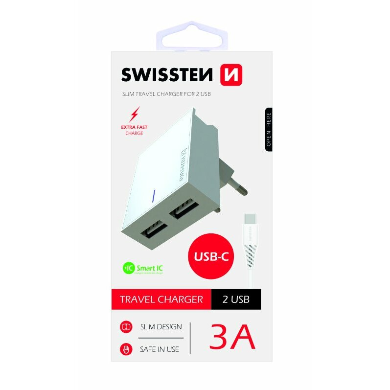 Swissten 2x USB-A 3 A (22043000)