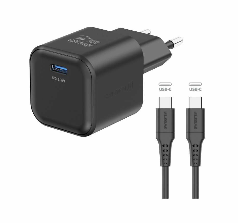 Swissten Tīkla Lādētājs GaN USB-C 20W