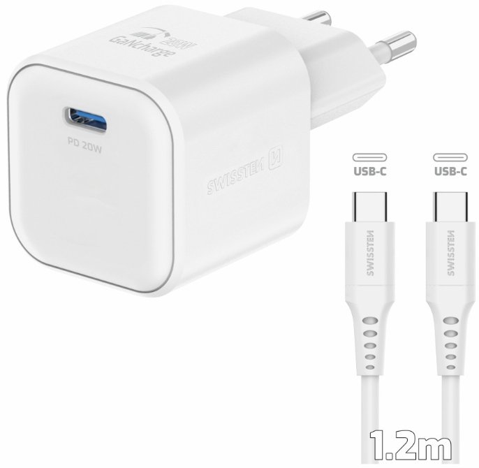 Swissten Tīkla Lādētājs GaN USB-C 20W