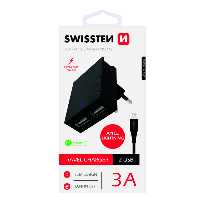 Swissten 2x USB-A 3 A (22048000)