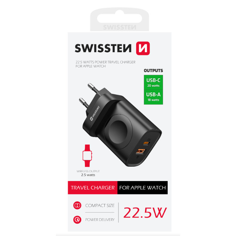 Swissten Travel Tīkla Lādētājs USB-A /