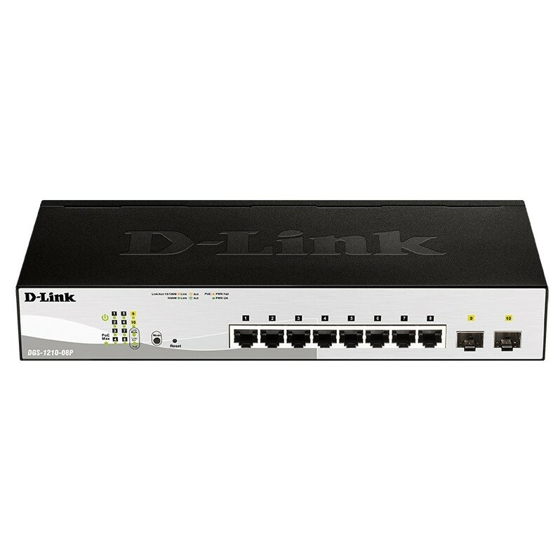 D-Link Switch DGS-1210-08P 8GE PoE 2SFP
