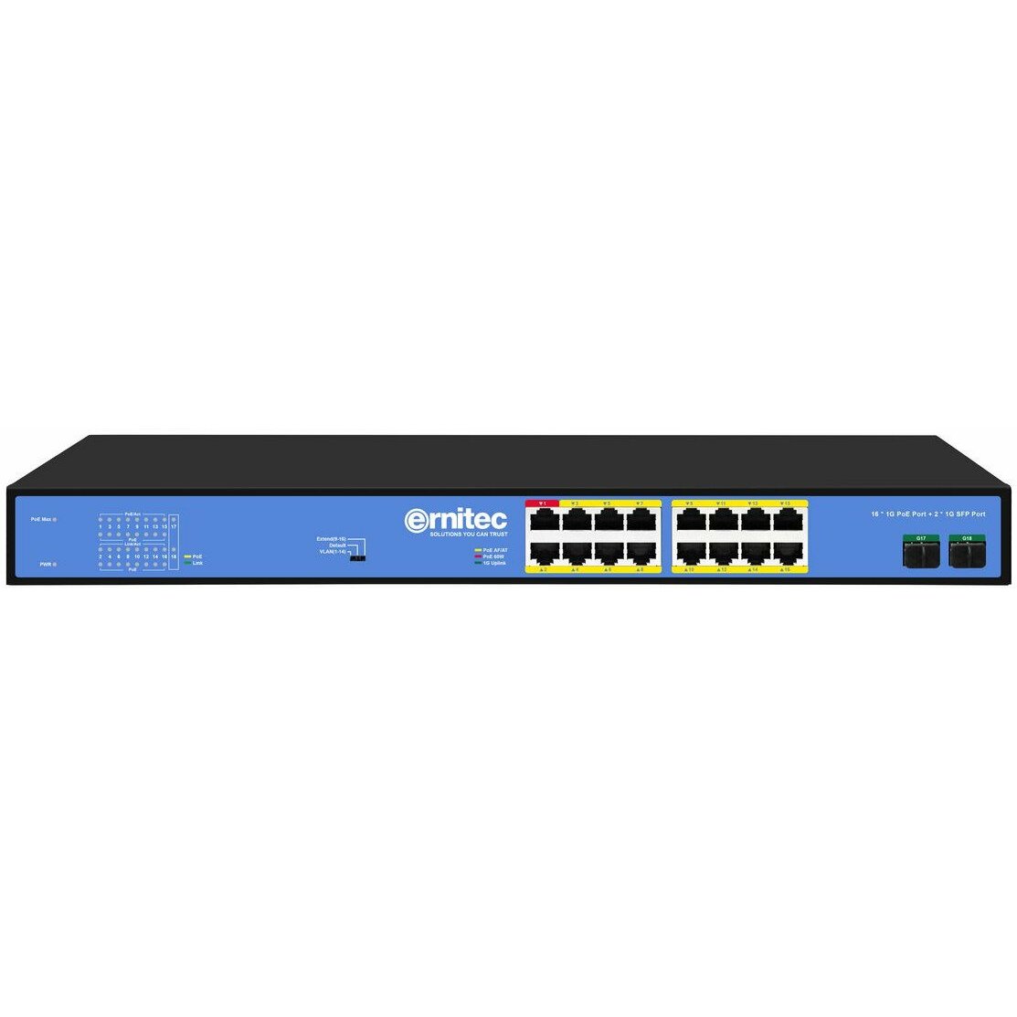 Switch Ernitec ELECTRA-U16-1GB-285W | Unmanaged Intelligent