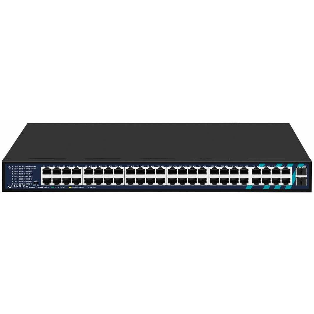 Switch Lanview LVN-1UMOUNT-48PORT-2SFP-1G | Unmanaged 48-Port