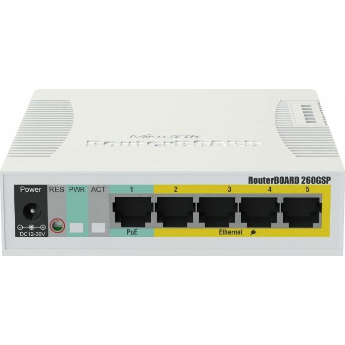Switch MikroTik RouterBoard RB260GSP (CSS106-1G-4P-1S) |